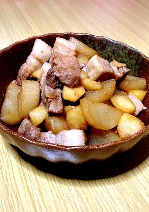 豚バラと大根の炒め煮＋じゃがいも-レシピのメイン写真