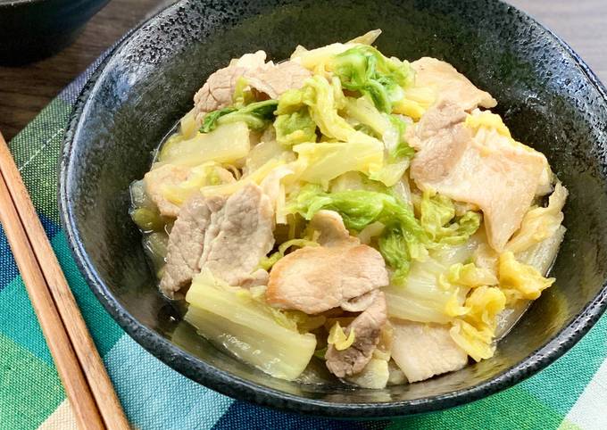 食材２つで主役＊豚バラ白菜の麺つゆ炒め＊ by ＊モモのごはん＊ 【クックパッド】 簡単おいしいみんなのレシピが392万品