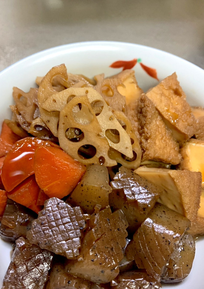 雅俊の厚揚げとレンコンの煮物-レシピのメイン写真