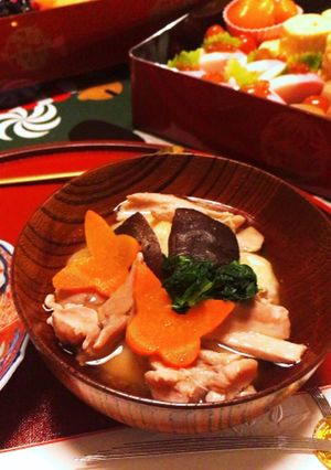 塩麹鶏肉でお雑煮-レシピのメイン写真