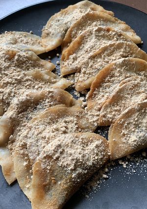 ☆余った餃子の皮で簡単☆八ツ橋もどき？☆-レシピのメイン写真