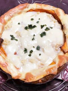 巨大かぼちゃ雪化粧丸ごとグラタン-レシピのメイン写真