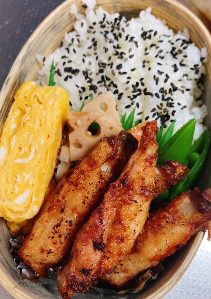 手羽中唐揚げ弁当-レシピのメイン写真