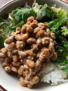納豆と大根の葉っぱのご飯-レシピのメイン写真