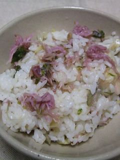 菊の花と茗荷のまぜまぜごはん-レシピのメイン写真