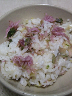 菊の花と茗荷のまぜまぜごはん-レシピのメイン写真