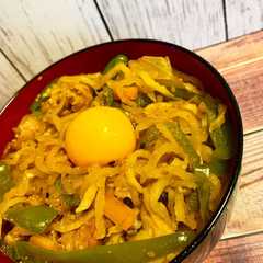 รูปของ 水増しレシピ☆切り干し大根の牛肉丼！