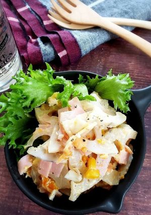 レンジで簡単♪れんこんのマヨタマサラダ-レシピのメイン写真