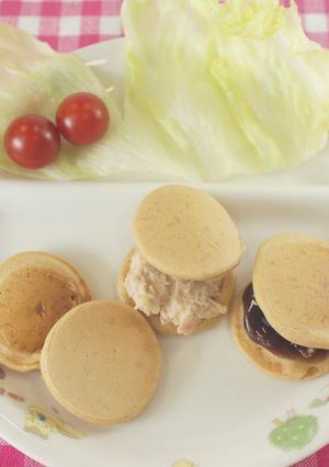 【幼児期】米粉のパンケーキ風（きな粉）-レシピのメイン写真