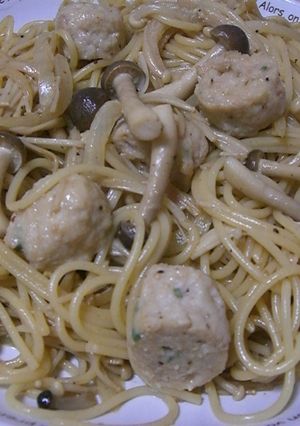 きのこと鶏団子のスパゲッティー☆-レシピのメイン写真