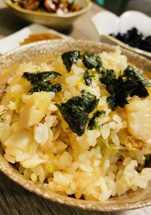 バター香る！帆立と葱の炊き込みご飯-レシピのメイン写真