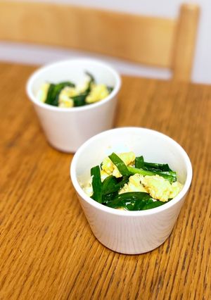 【超簡単副菜】ニラと卵の炒め物-レシピのメイン写真