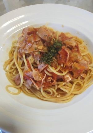 フレッシュトマトとベーコンのスパゲティ-レシピのメイン写真