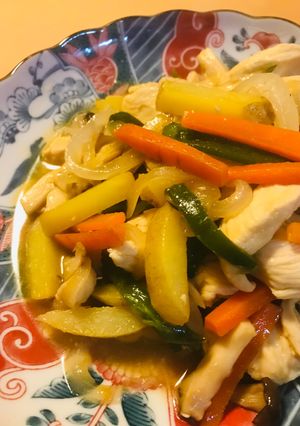 鶏肉の五目野菜炒めオイスターソース風味-レシピのメイン写真