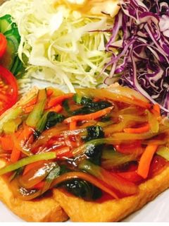 厚揚げステーキ バター醤油あんかけ-レシピのメイン写真