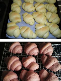 サツマイモ(紫芋)入りバターロールパン♪-レシピのメイン写真