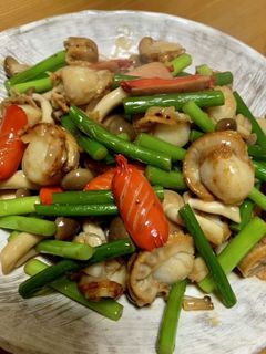 ホタテとニンニクの芽の炒め物☆-レシピのメイン写真