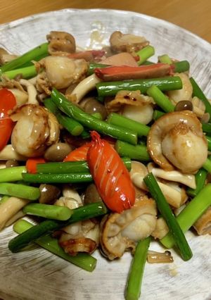 ホタテとニンニクの芽の炒め物☆-レシピのメイン写真