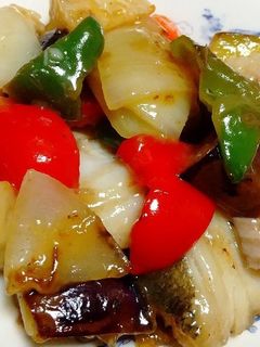 鱈と野菜の黒酢炒め-レシピのメイン写真