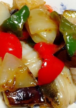 鱈と野菜の黒酢炒め-レシピのメイン写真