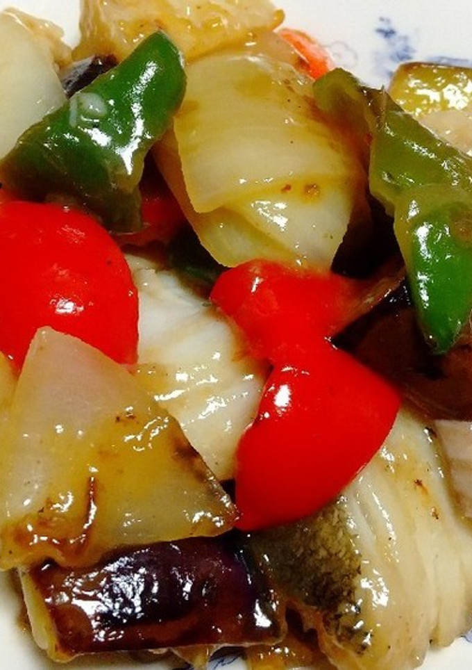鱈と野菜の黒酢炒め-レシピのメイン写真