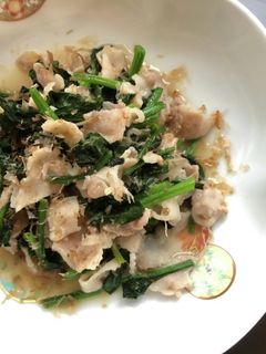 ほうれん草と豚バラのさっぱりポン酢煮浸し-レシピのメイン写真