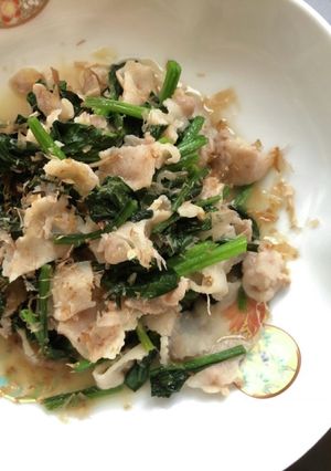 ほうれん草と豚バラのさっぱりポン酢煮浸し-レシピのメイン写真
