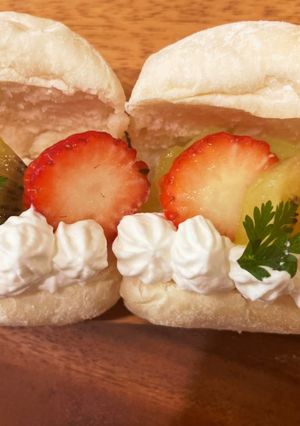 白パンでフルーツサンド♫-レシピのメイン写真