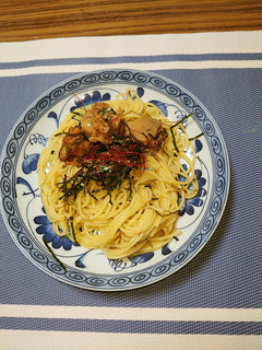 ヨウサマの減塩ホタテの松前漬けパスタ-レシピのメイン写真