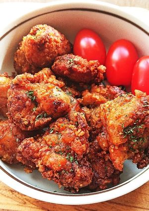 油大さじ２だけヘルシーピリ辛鶏もも唐揚げ-レシピのメイン写真