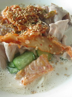 豚しゃぶキムチの豆乳そうめん-レシピのメイン写真