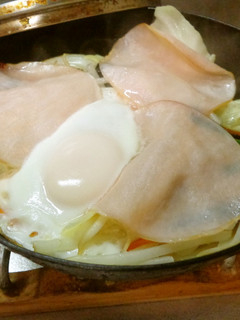 最速の野菜たっぷりハムエッグ-レシピのメイン写真