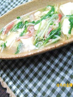 豆腐と水菜のかにかまあん-レシピのメイン写真