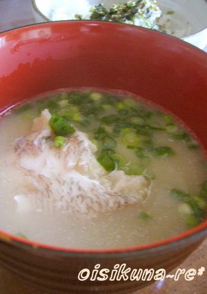 あったまろ♡鯛のあらのお味噌汁　-レシピのメイン写真