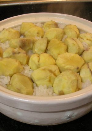 ほっくり感動☆土鍋でもっちり簡単栗ご飯！-レシピのメイン写真