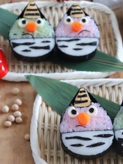 【恵方巻き】簡単に作れる鬼の飾り巻き寿司-レシピのメイン写真