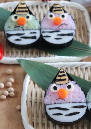 【恵方巻き】簡単に作れる鬼の飾り巻き寿司-レシピのメイン写真