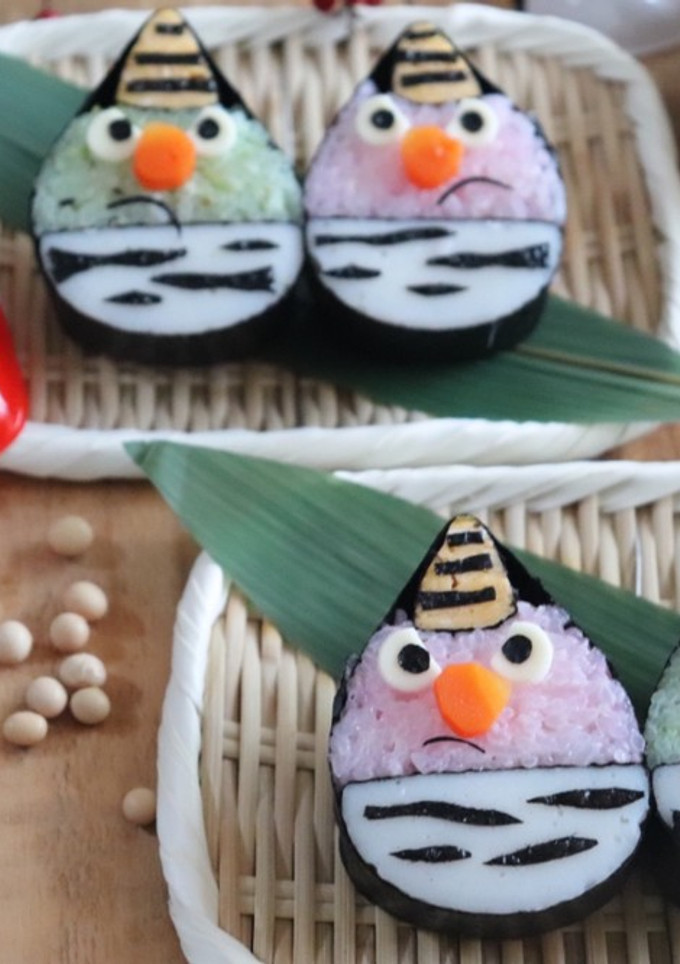 【恵方巻き】簡単に作れる鬼の飾り巻き寿司-レシピのメイン写真