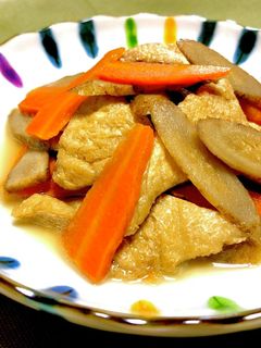 ホッ♪油揚げと牛蒡と人参の煮物・旨煮-レシピのメイン写真