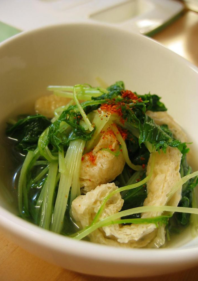 水菜と油あげのさっと煮♪-レシピのメイン写真