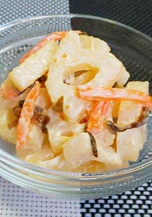 れんこんとにんじんの塩昆布チーズ和え-レシピのメイン写真