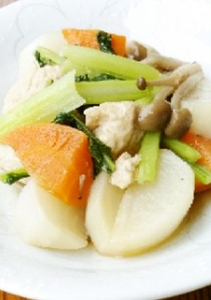 かぶと鶏だんごの煮物-レシピのメイン写真