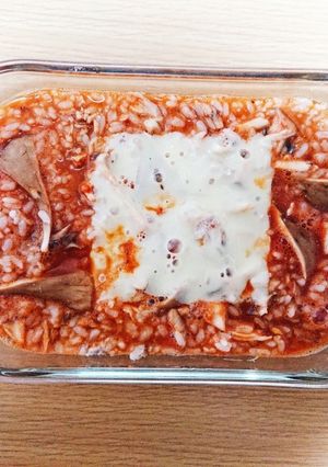 簡単！サバ缶でキノコのトマトリゾット風-レシピのメイン写真