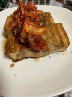 厚揚げの豚肉まき、キムチのせ-レシピのメイン写真