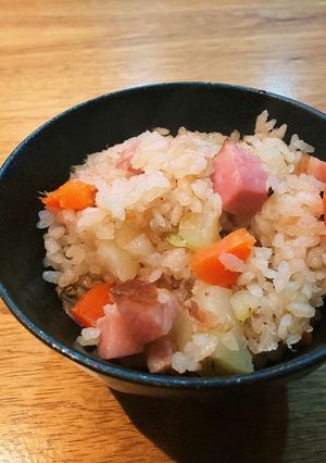 男の手抜き料理、鰹風味のベーコンご飯-レシピのメイン写真