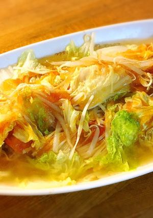 レンジで8分白菜ポン酢ミルフィーユ♫-レシピのメイン写真