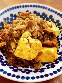 カレー味の肉豆腐-レシピのメイン写真