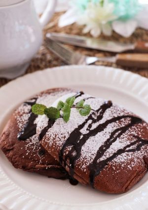 バレンタインに♡スフレチョコパンケーキ-レシピのメイン写真