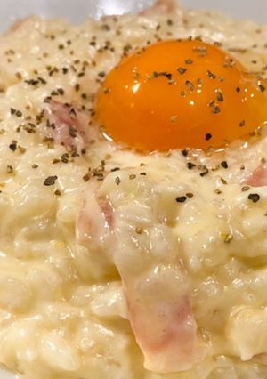 簡単10分！超濃厚カルボナーラリゾット-レシピのメイン写真