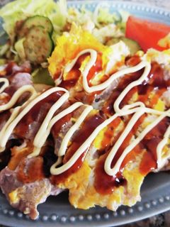簡単包まない大阪の豚平焼き-レシピのメイン写真